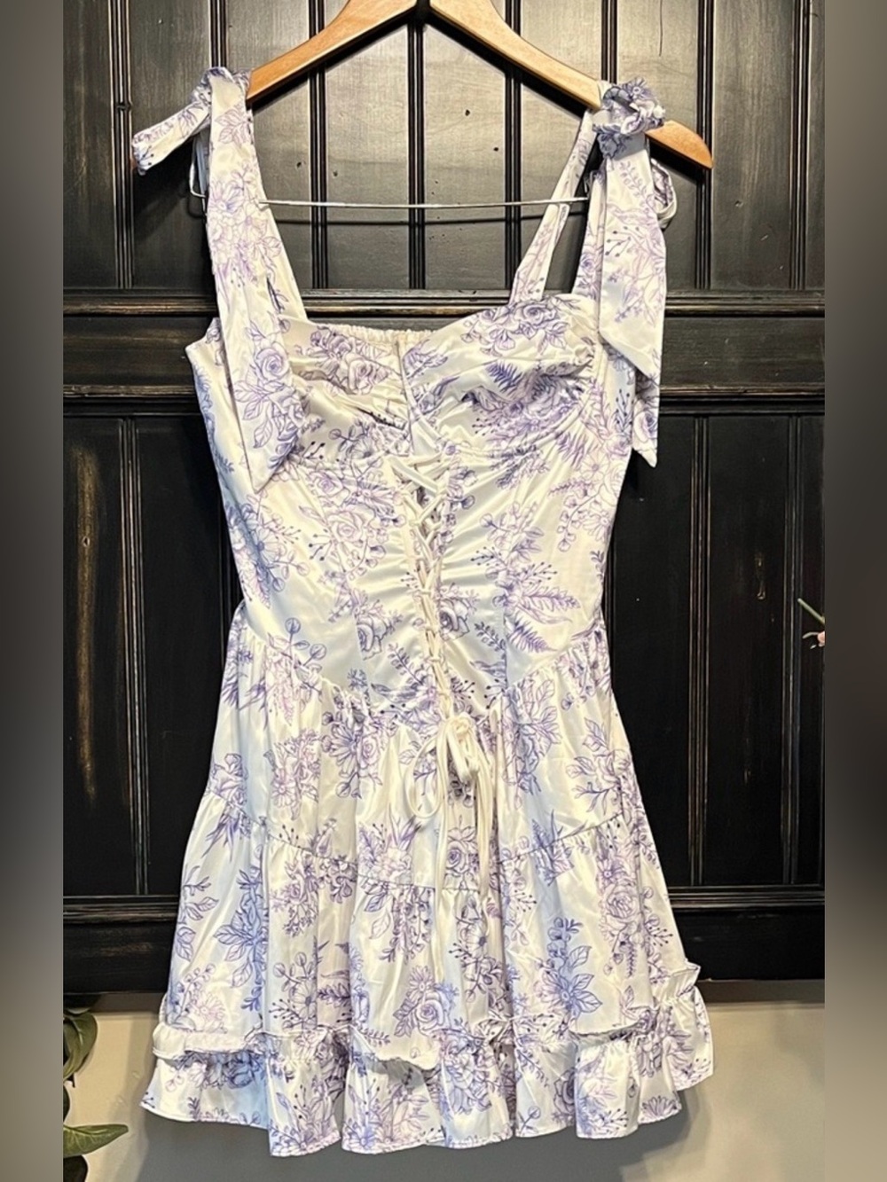 NWT Sugar Thrillz purple corset floral dress